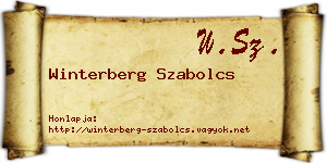 Winterberg Szabolcs névjegykártya